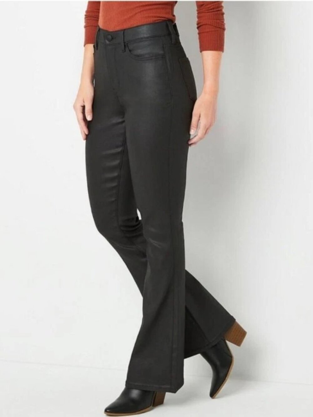 ☆ A.N.A Coated High-Rise Flare Jeans